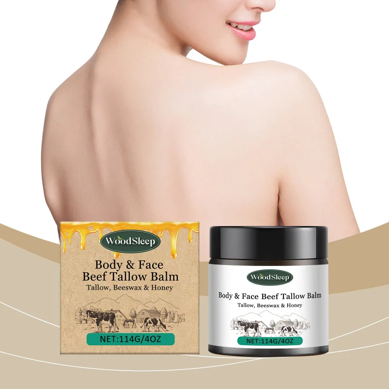 

Grass Fed Tallow Body Balm - Nourish & Smooth Skin With Beeswax, Honey & Collagen For Anti-Wrinkle & Hydration