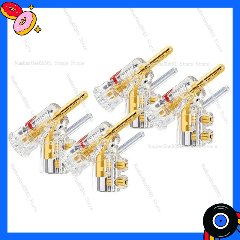 

0681 0610 Cu Ag HiFi Speaker Cable Audio Wire with Banana Y Plug