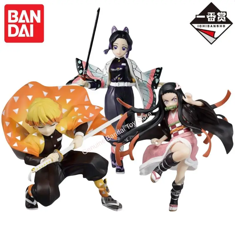 

In Stock Bandai Original Ichiban Kuji Demon Slayer Shinobu Zenitsu Nezuko Model Doll Brand New Boxed Anime Action Figures Toys