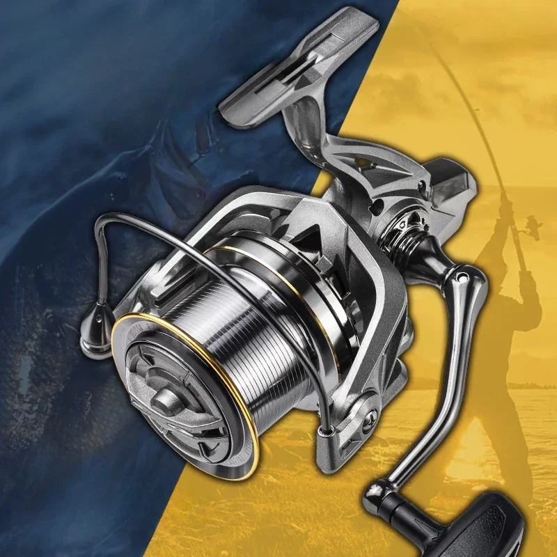 

Stainless Steel Bearing Spinning FishingReel speed4.8:1 8000 9000 10000 12000 14000 25KGPowerful Reel Saltwater Fresh Water Drag