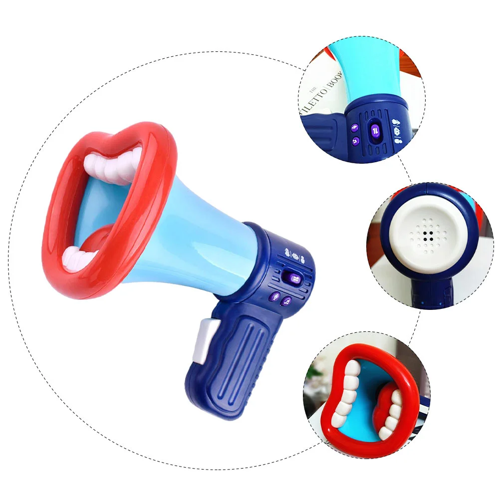 Funny Voice Changing Speaker Round and Smooth Toy Stage Performance Tools Best Gift Kids Electric Trumpets Abs Mouth-look