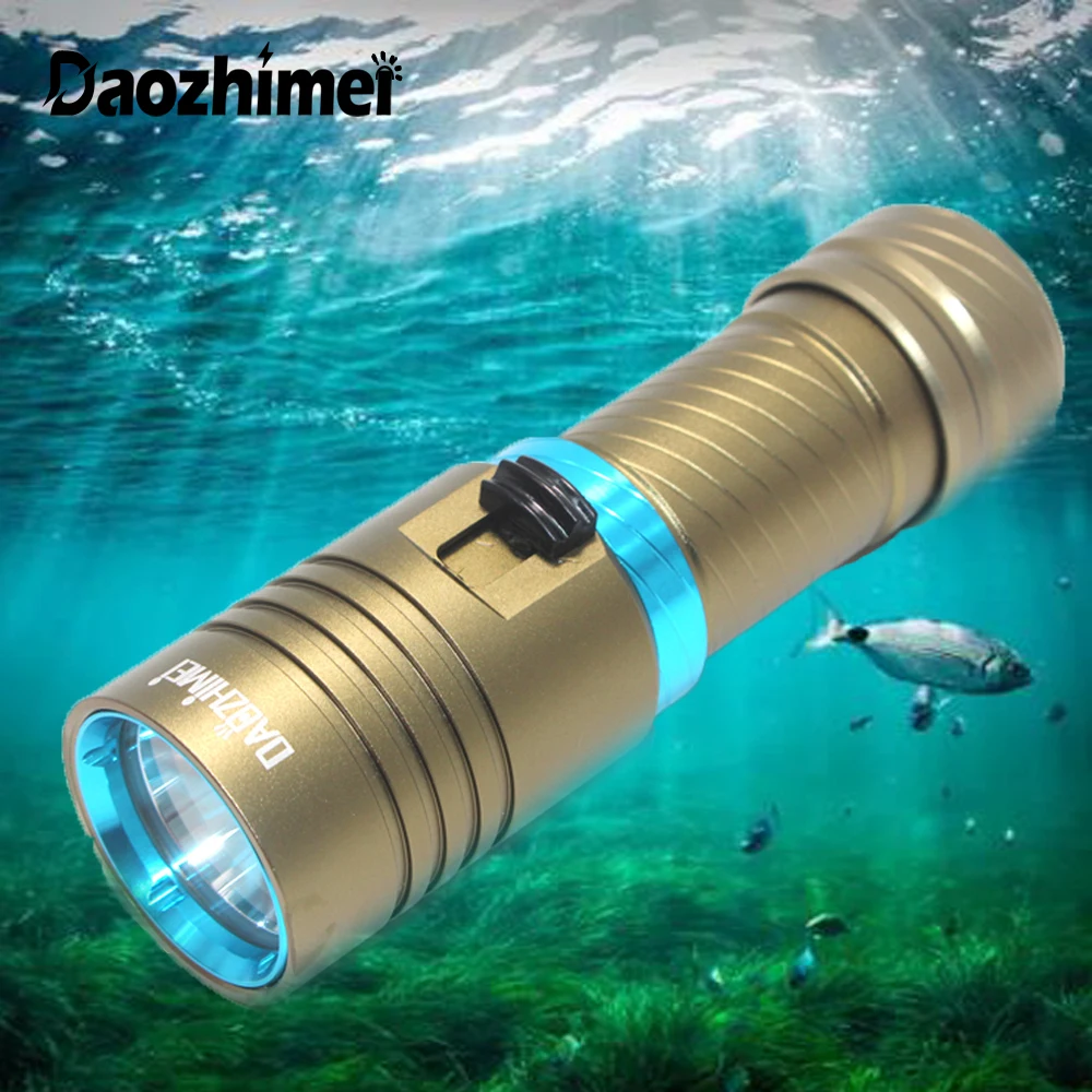 100M underwater diving flashlight L2 led scuba diver light torch Use 18650 OR 26650 Waterproof Camping Lantern LED Torch