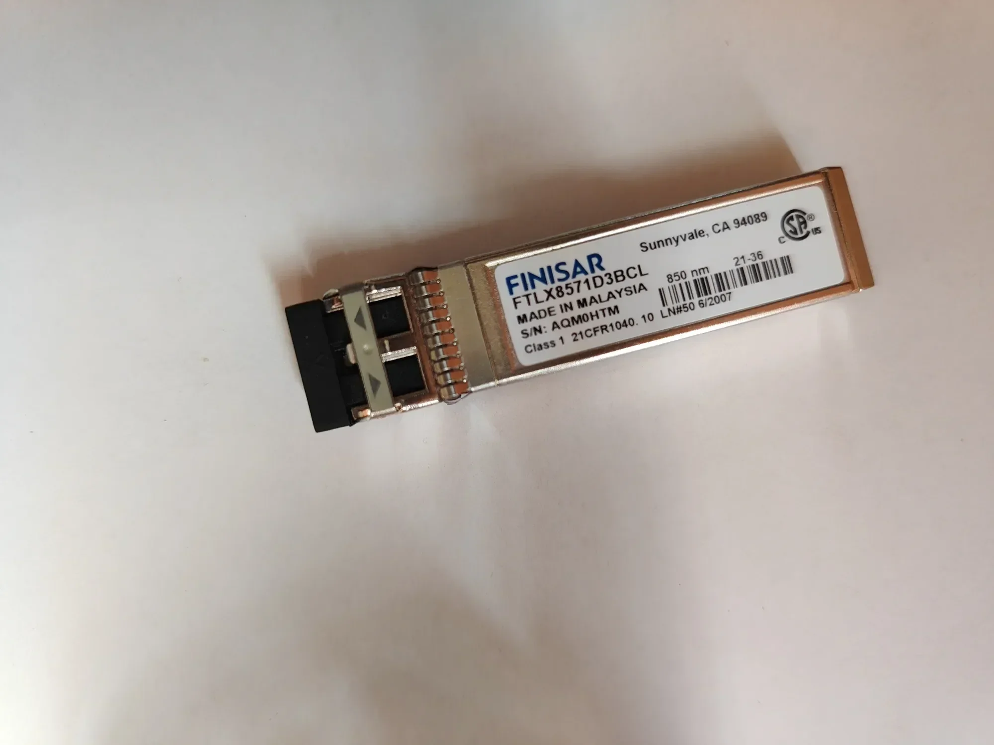 New Finisar 10g optical fiber SFP/FTLX8571D3BCL/SR 850NM 10G Fiber Optical Network Module/Network Switch Optical Fiber Module