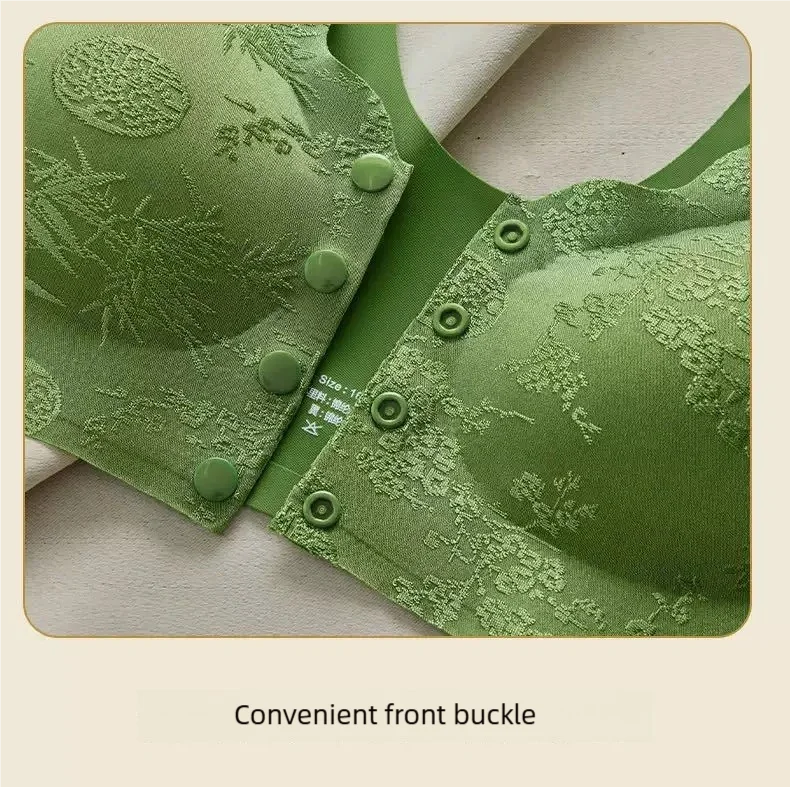 Comfortable Daisy Bras for Older Women Breathable Convenient Front Close Button Cotton Bras No Underwire Plus Size
