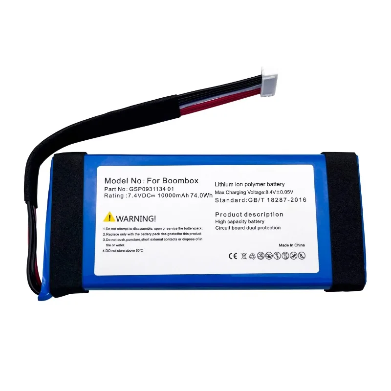 بطارية GSP093113401 عالية الجودة 7.4 فولت 10000 مللي أمبير في الساعة لبطارية JBL Boombox 1 JEM3316 JEM3317 JEM3318 بطارية بديلة جديدة تمامًا