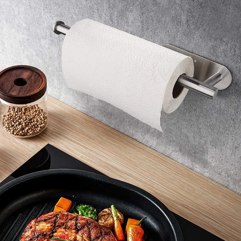 

1Pcs 2026 New model Stainless Steel Toilet Paper Holder Wall Mounted Adhesive Bathroom Kitchen Washroom Organization Storage