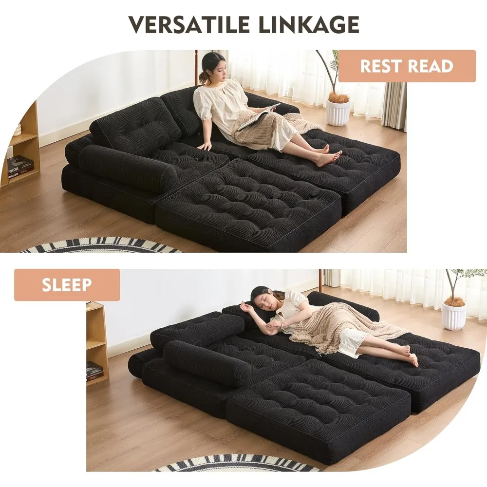 بالإضافة إلى سرير أريكة فوتون للمساحات الصغيرة، أريكة أرضية مع مسند للذراعين، سرير كرسي نوم قابل للتحويل مع وسادة، أرضية مريحة محمولة