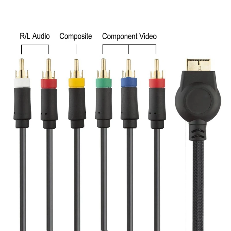 Component Cable 1.8m High Resolution AV Cable Game Cable Accessories for PS PS2-PZZW