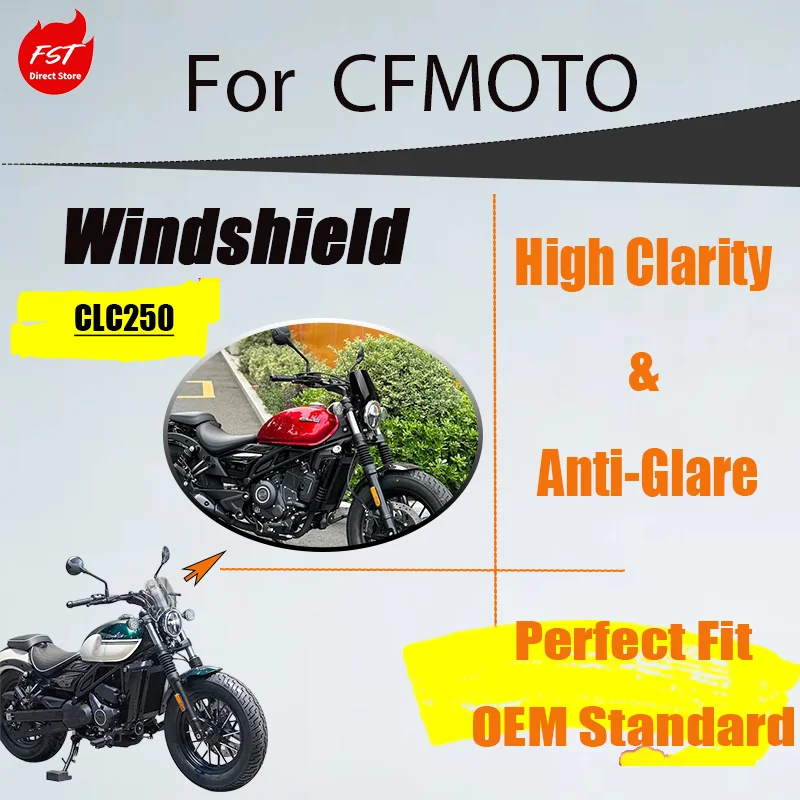 

Styling Modified Windshield for CFMOTO CLC250, Decorative Fairing Accessory