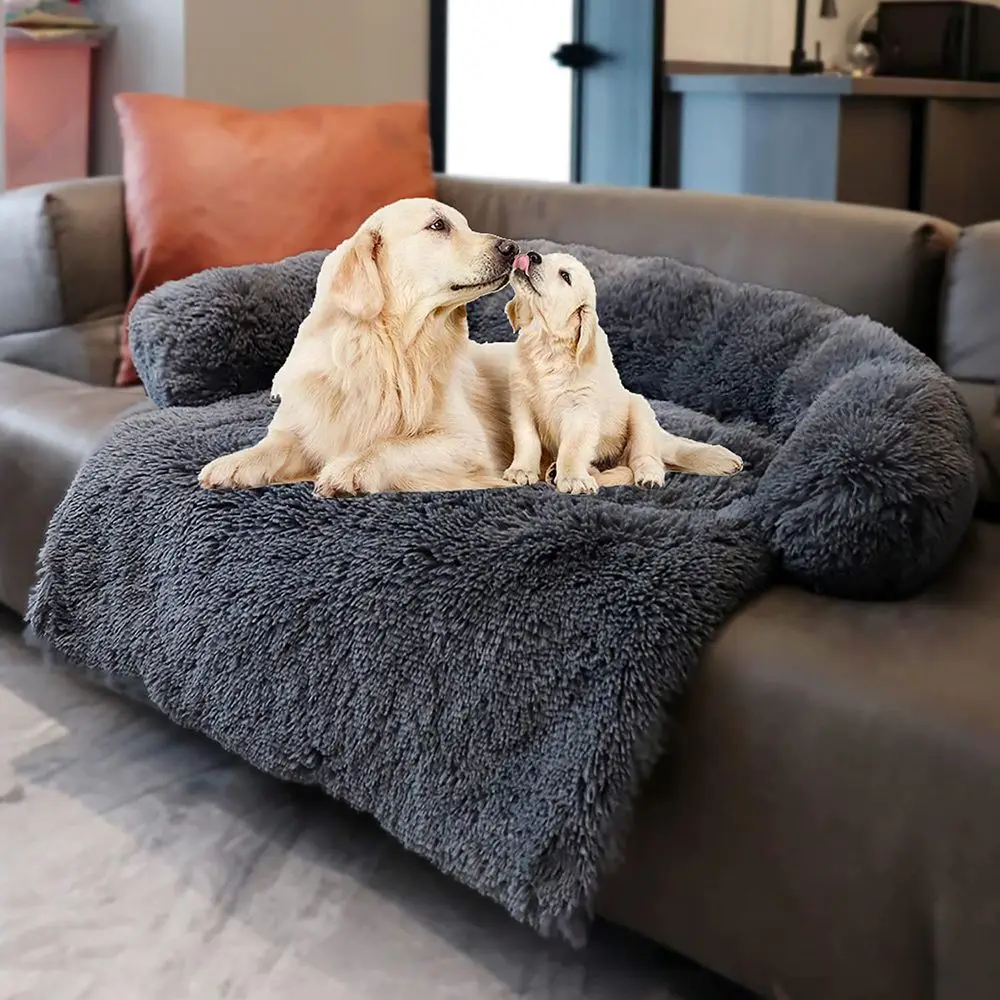 

Washable Couch Cover Sofa Cover Kennel Warm Cat Mat Dog Sofa Cushion Blanket Removable Plush Pet Bed