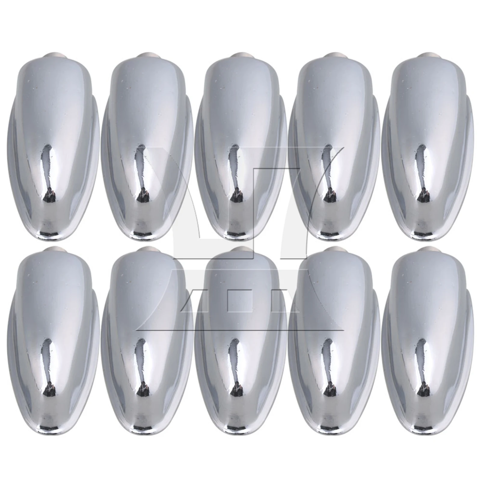 10pcs 5.2x2.5cm Silver Single End Tom Drum Lugs without Mounting Screws