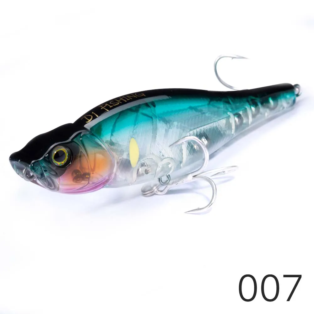 D1 Angeln Spuckdraht 95F 14G Poppers Bleistift Harte Köder Bass Fishing Topwater Oberfläche Köder Rasselgeräusche 2021 Pesca Tackle