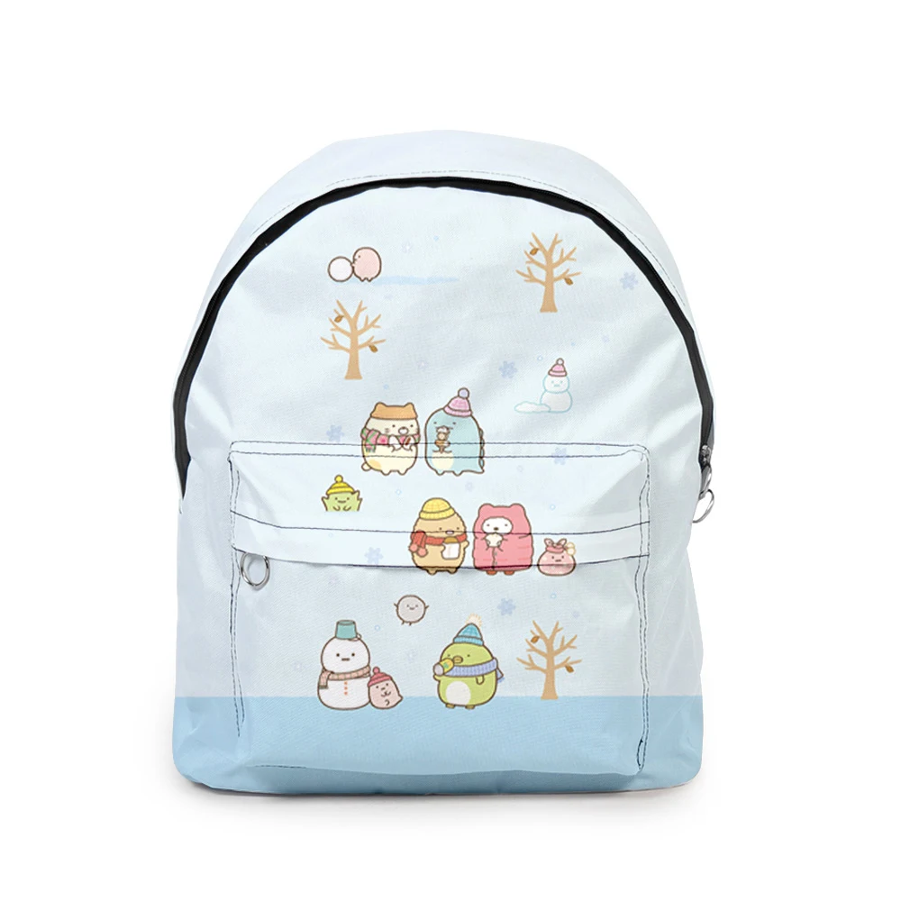 Classic Popular Funny Sumikkogurashi student Bookbag Notebook Backpacks 3D Print Oxford Waterproof Boys/Girls Travel Backpacks