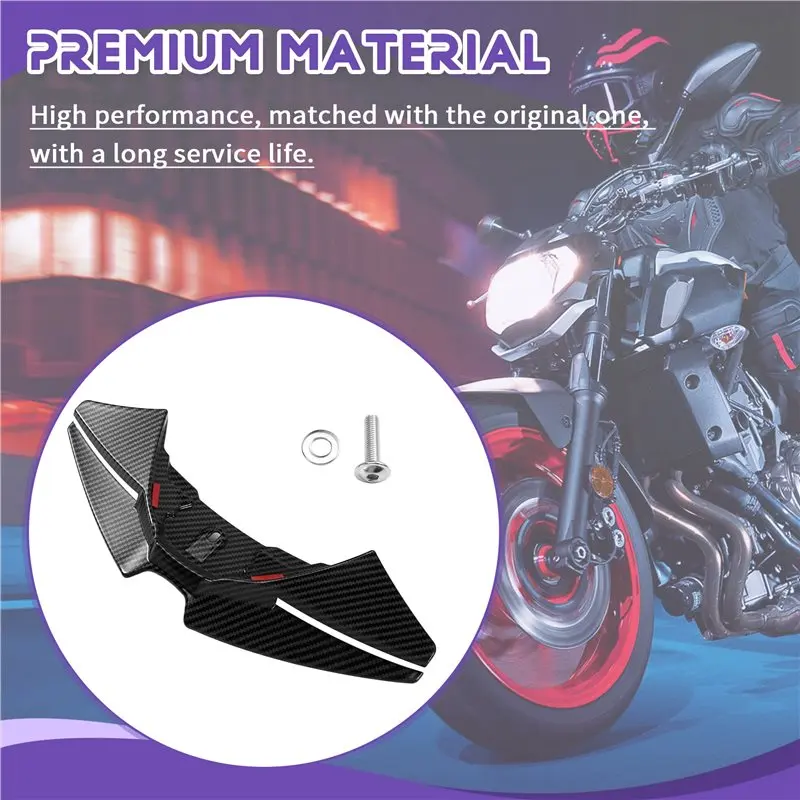 AA-Moto Anteriore Downforce Spoiler Labbro Inferiore Vento Ala Aerodinamica Carenatura Winglets Per MT-07 MT07 2025+