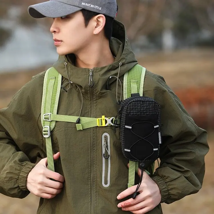 Ultra-Light Waterproof Outdoor Hiking Crossbody Bag with Shoulder Strap Mobile Phone Bag Trekking Expansion Bag Sports Bag