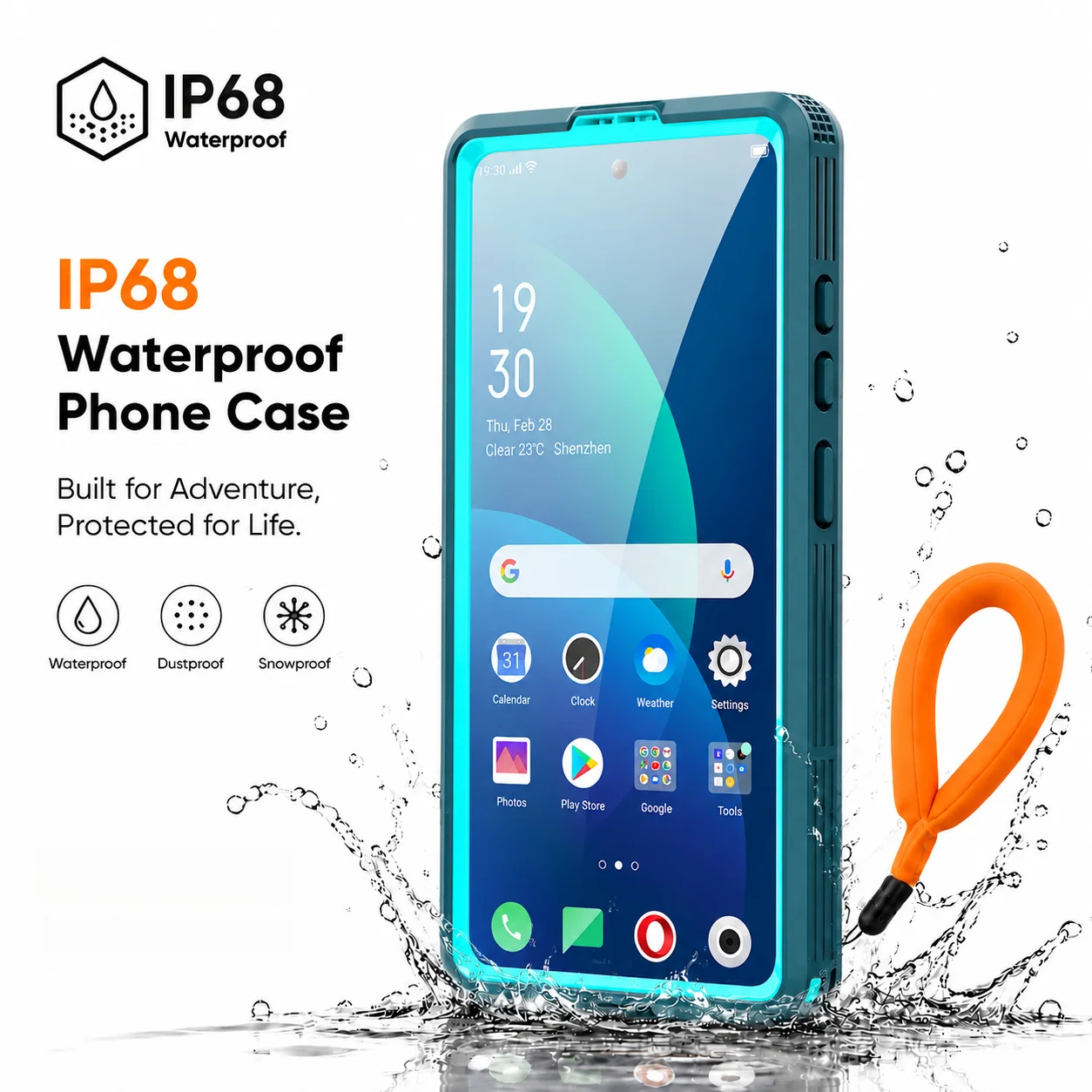 IP68 Wasserdichte Handyhülle für iPhone-Serie, mit Schwimmring, berührungsempfindlich, geeignet für iPhone 18 Pro Max/17/16 – Detail 2