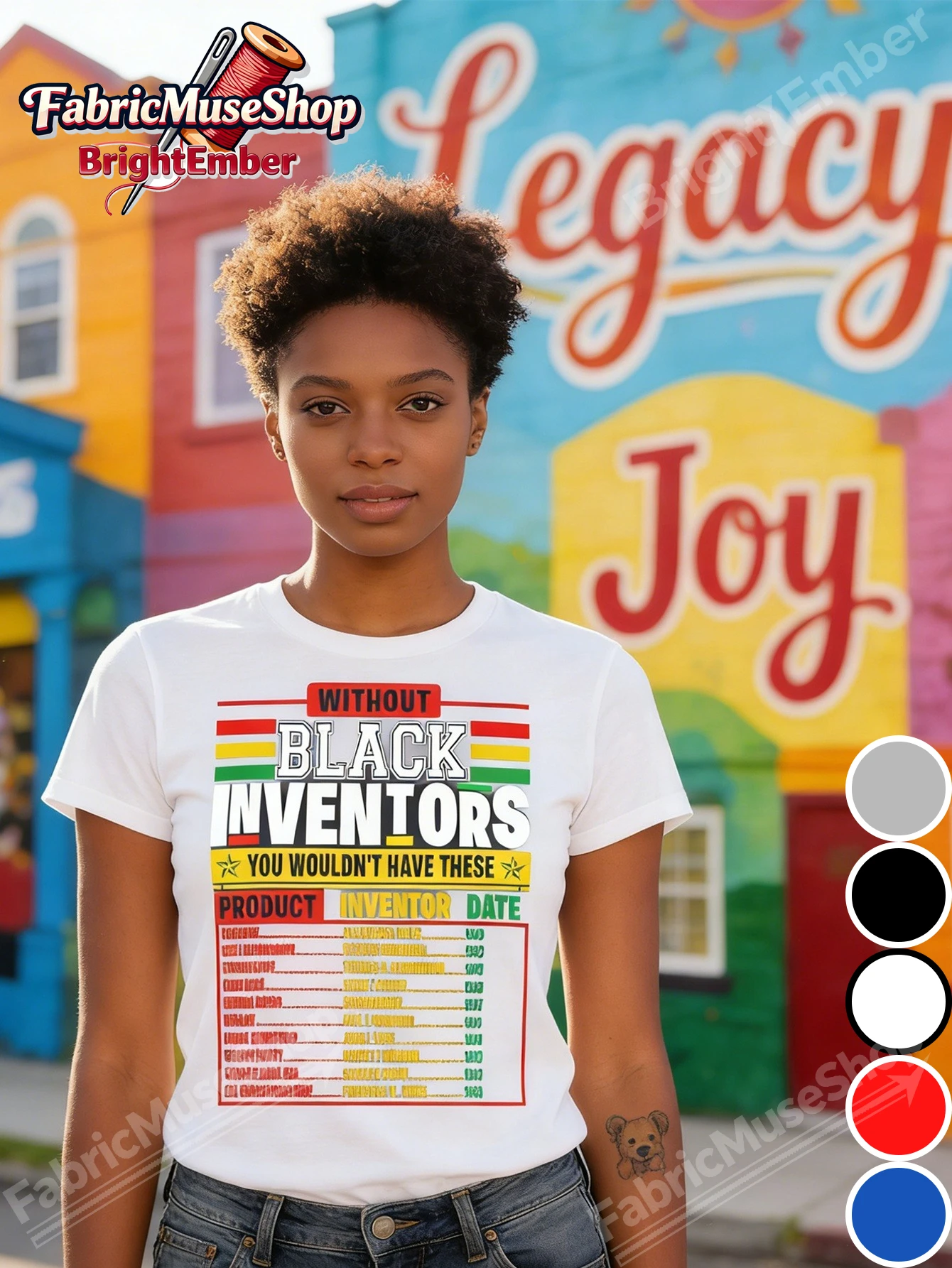 Men'S 100% Crew Neck T-Shirt | History of Forgotten Black Inventors, Black History Month, Classic Fit, Everyday Wear, Multiple S