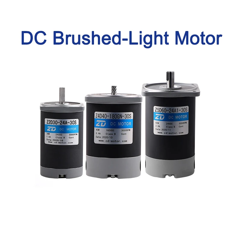 ZD10W-30W Micro DC Motor 24V Low Voltage Brush Light Motor Small Motor