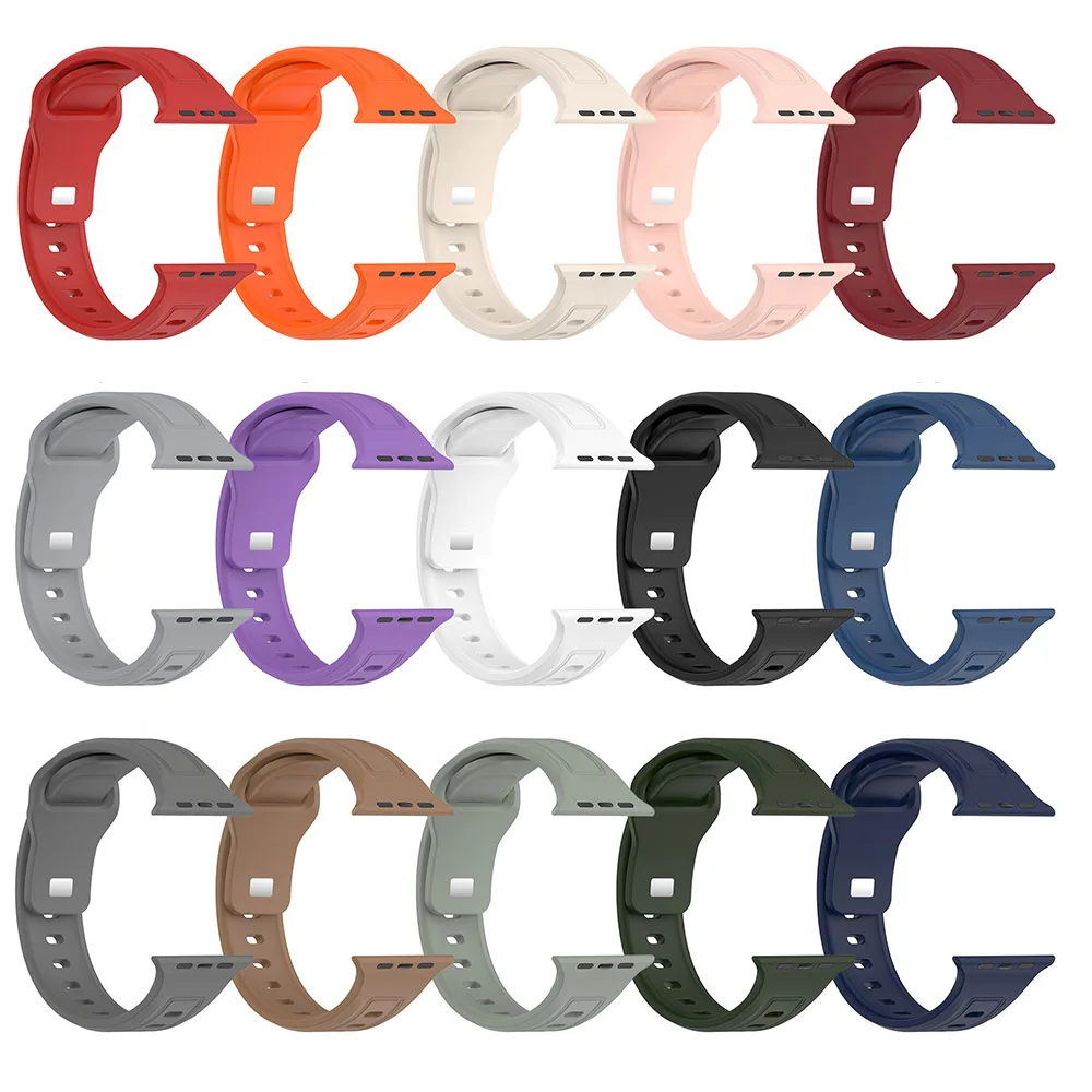 Soft silicone strap for Apple watch series 8 7 6 5 4 41MM 45MM wristband for iwatch Ultra 49MM/SE 40mm smartwatch accessories