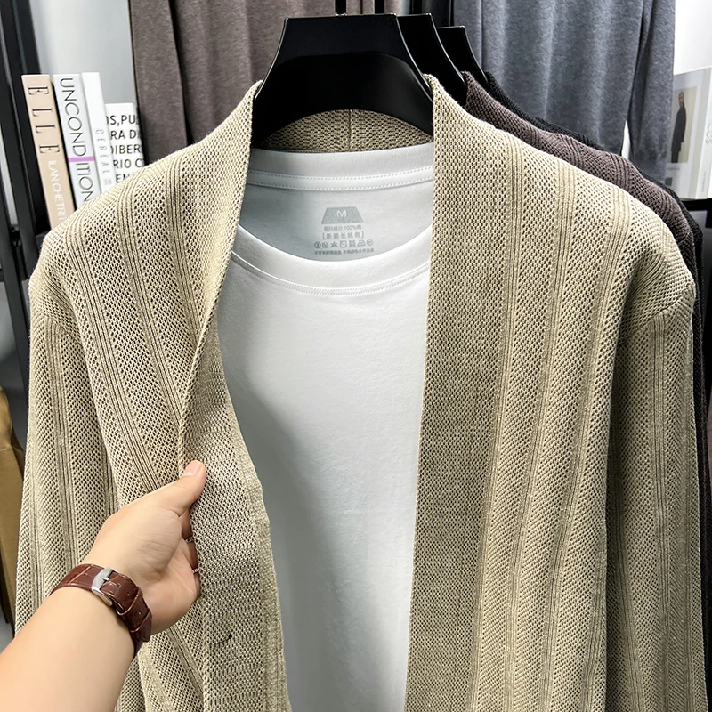 Men's New Autumn Winter Long Sleeves Knitting Cardigan Keep Warm Jacquard Exquisite Sweater Leisure Fashion Men's Clothing Tops