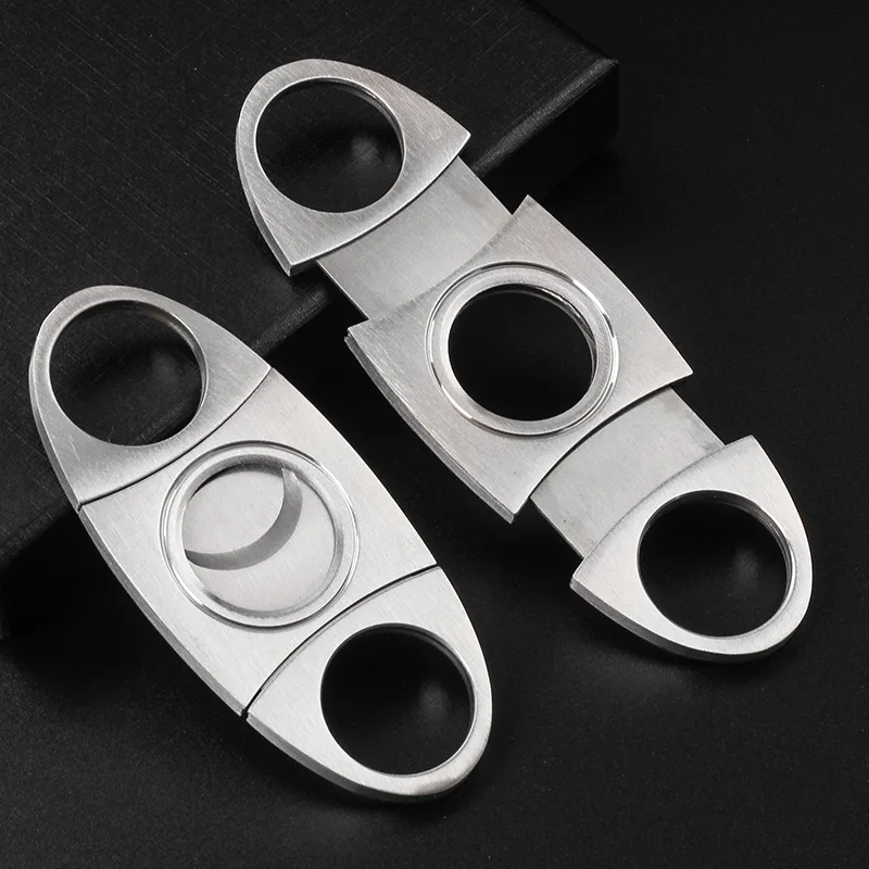 Stainless Steel Cigar Cutter Metal Classic Cutter Guillotine Cigar Scissors Gift Puncher Cutting Knife Cigar Accessory