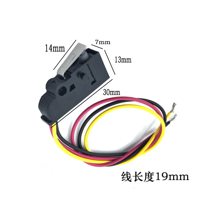 Waterproof and dustproof IP67 limit detection switch with 19mm wire, handle, 3-wire micro-operation button
