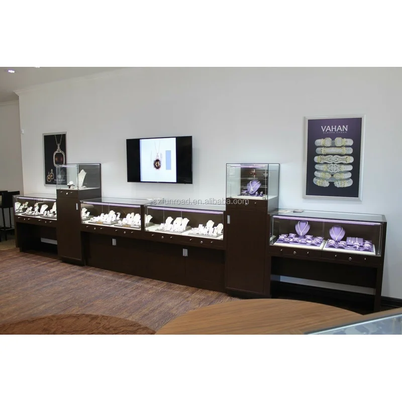 Custom. modern watch display shop furniture jewellery display cabinets jewelry store interior design display showcase