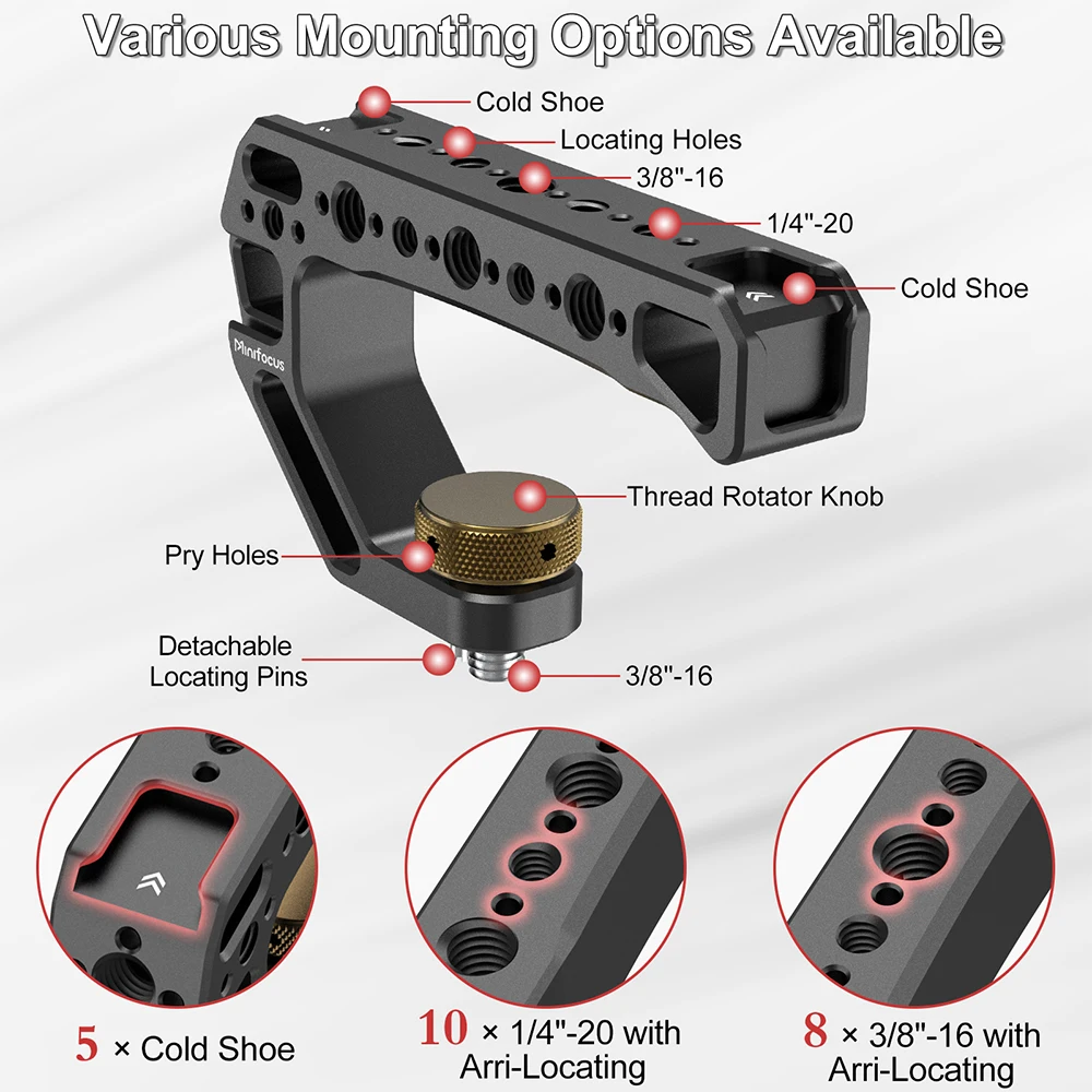 Camera Cage Top Handle with 3/8\