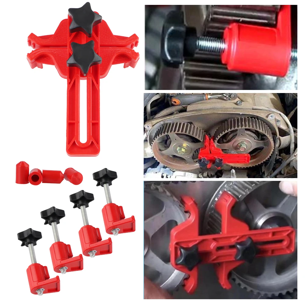 Adecuado para neumáticos, soporte de bloqueo de árbol de levas, Kit de abrazadera de leva principal para coche Herramienta de reparación Herramienta de bloqueo de sincronización de leva de motor de automóvil universal