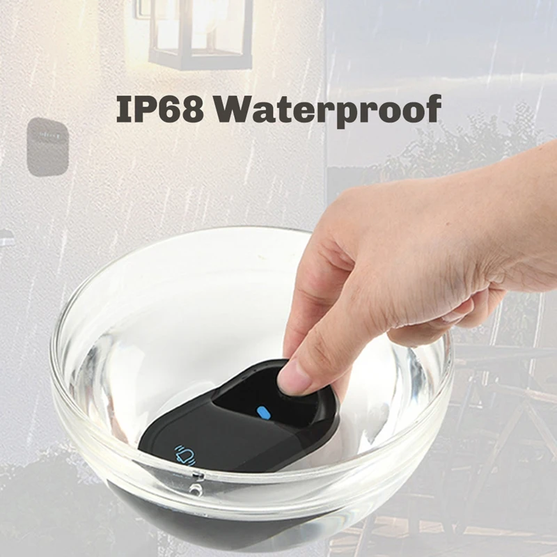 Wireless Home Welcome Smart Doorbell Self-Powered IP68 Waterproof 180M Remote With 38 Songs US Plug