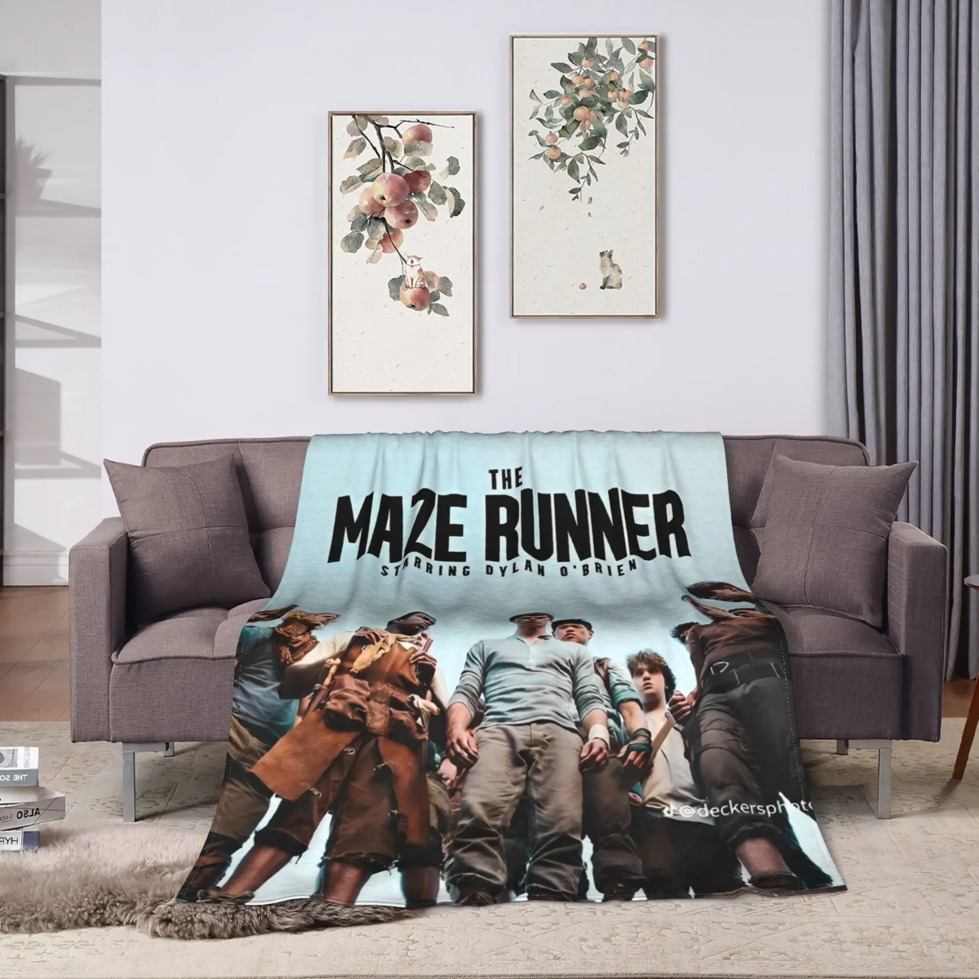 The Maze Runner Flannel Blanket Newt X Thomas Soft Warm Throw Blanket for Outdoor Camping Comfortable Bedspread Sofa Bed Cover