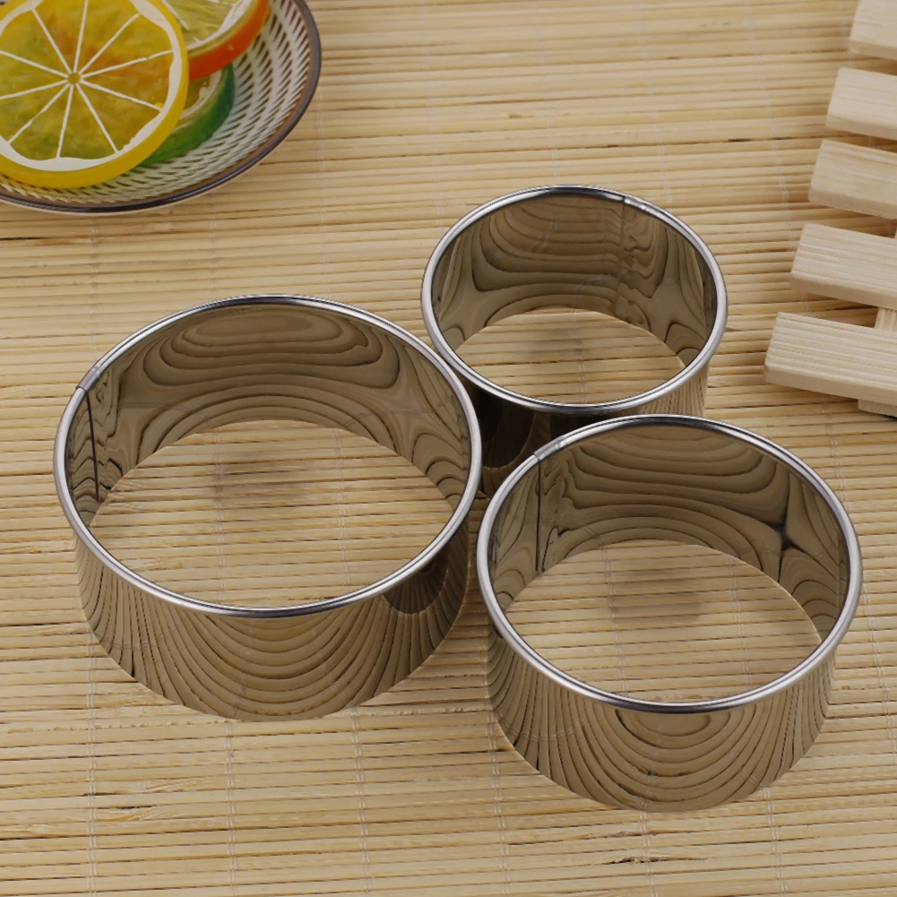 3pcs Dough Cutting Tool Reliable Round Wrappers Molds Practical Cake Cutting Mold Corrosion Resistance for Kitchen Use