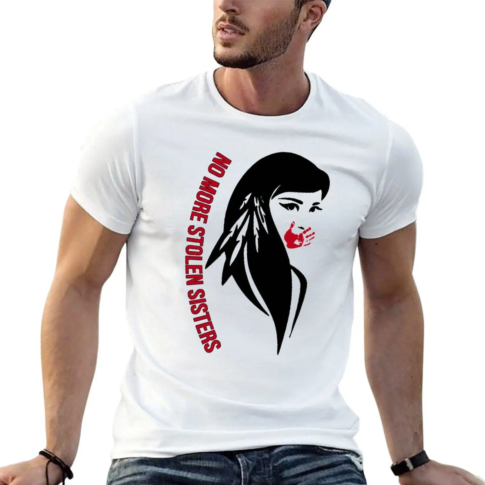 No more stolen sisters Native Pride T-Shirt Basic Solid Color Short Sleeve T-Shirt