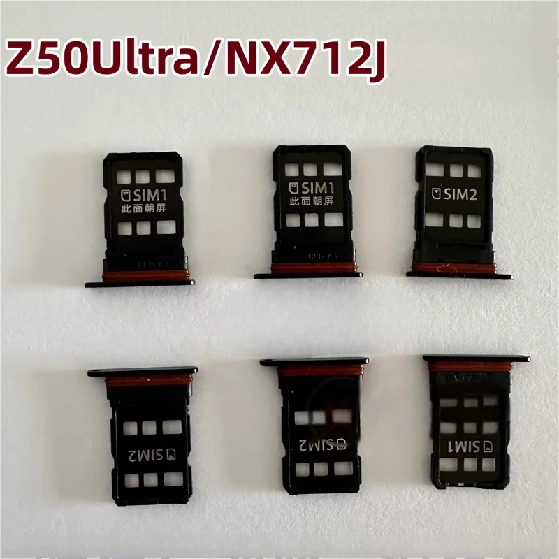 SIM Card Slots For ZTE nubia Z50 Ultra NX712J Cards Adapters Socket Holder Tray Phone Replace Housing Repair Parts