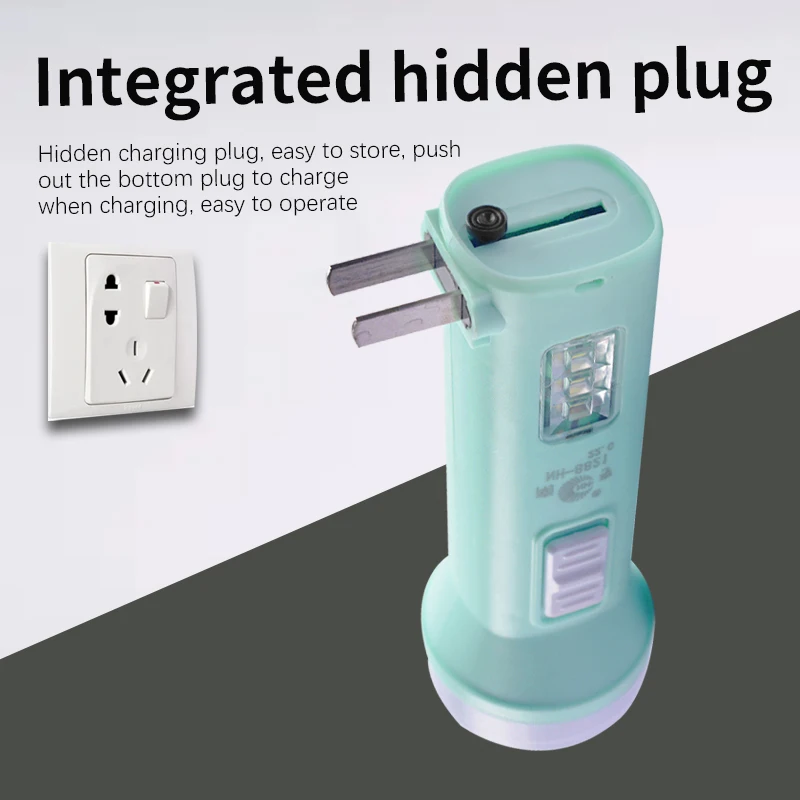 Spotlighting LED Solar Rechargeable Household Flashlight