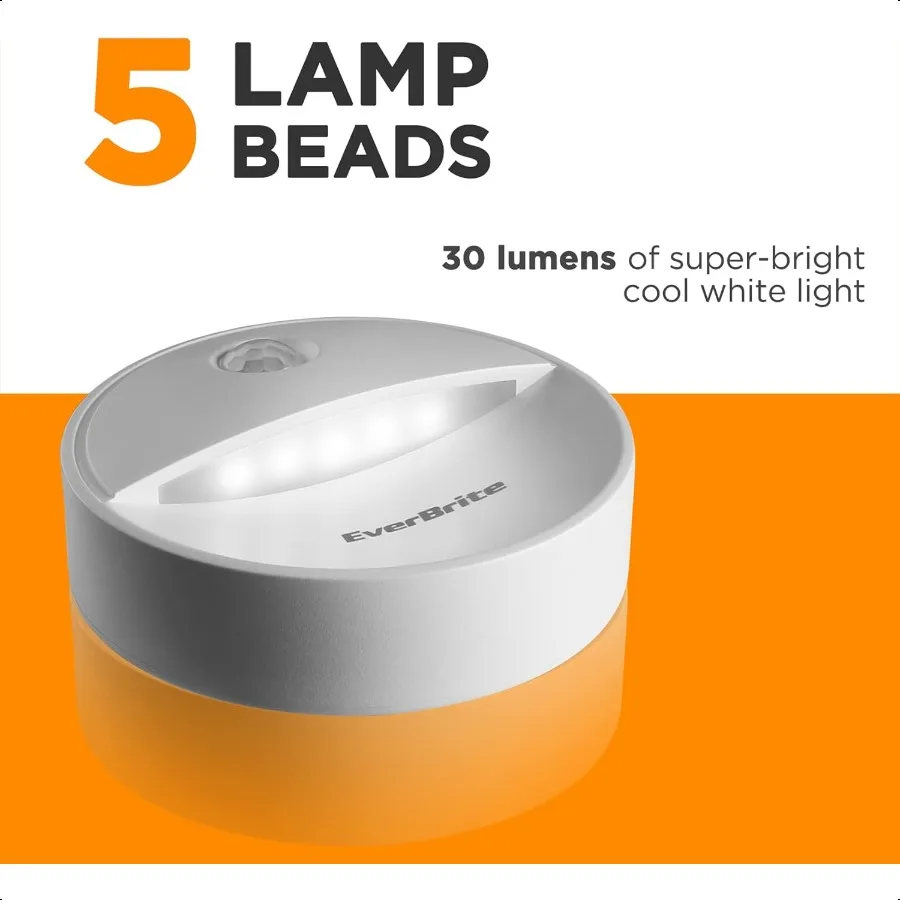 LED Motion Sensor Night Light Automated On Off Cool White Motion Activated LED Night Light for Kitchen Bathroom Stairs Bedroom