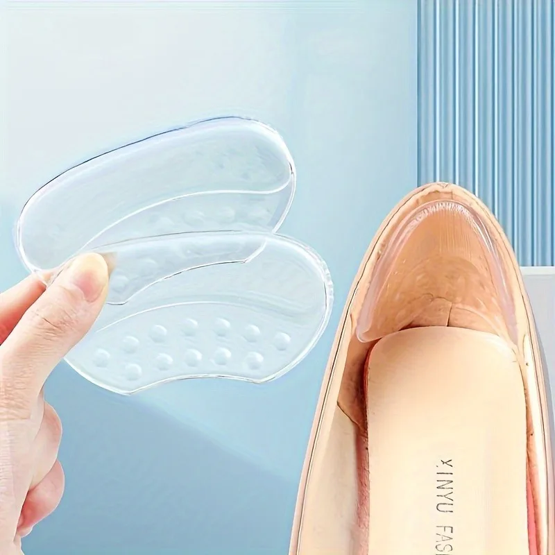 Invisible Heel Grips for Shoes, Comfortable Anti-Chafing Heel Pads, Slip-Resistant Heel Protectors, Half-Size Shoe Adjusters