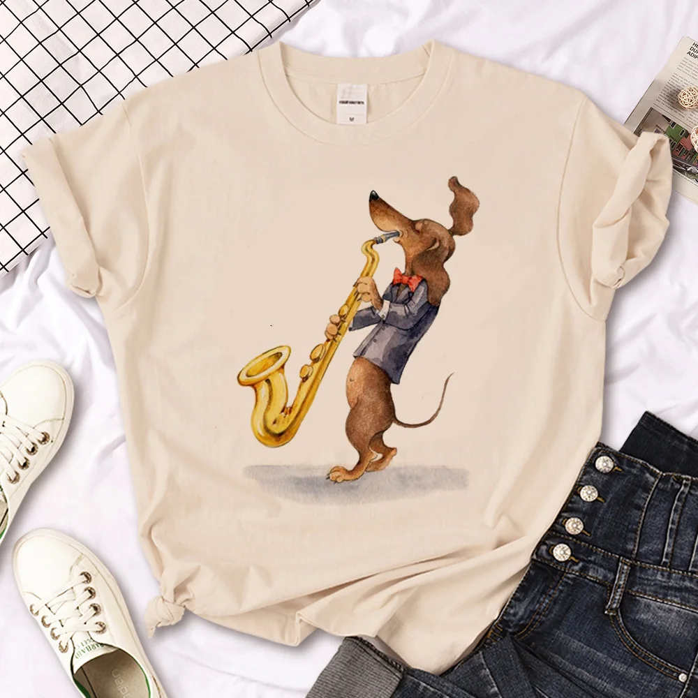 Dachshund tshirt women harajuku Japanese streetwear tshirt female y2k clothes