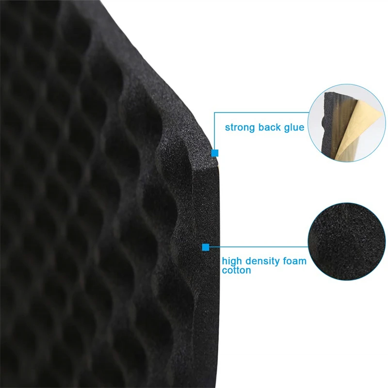 Sound Proofing Deadening Self Adhesive High Density Foam Cotton Egg Crate Car Hood Sound Proof Acoustic Insulation Mat