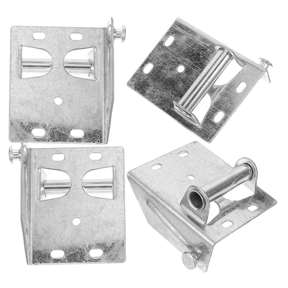 

2 Pairs Garage Door Hinges Heavy Duty Iron Brackets Smooth Surface Residential Doors Fixtures Durable for residential
