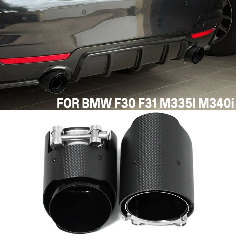 2 Stück/Set Auspuffblende für BMW F22 F23 M235i M240i F20 F21 M135i M140i F30 M335i M340i F32 F33 F36 M435i Slip-On Schalldämpfer-Endrohr