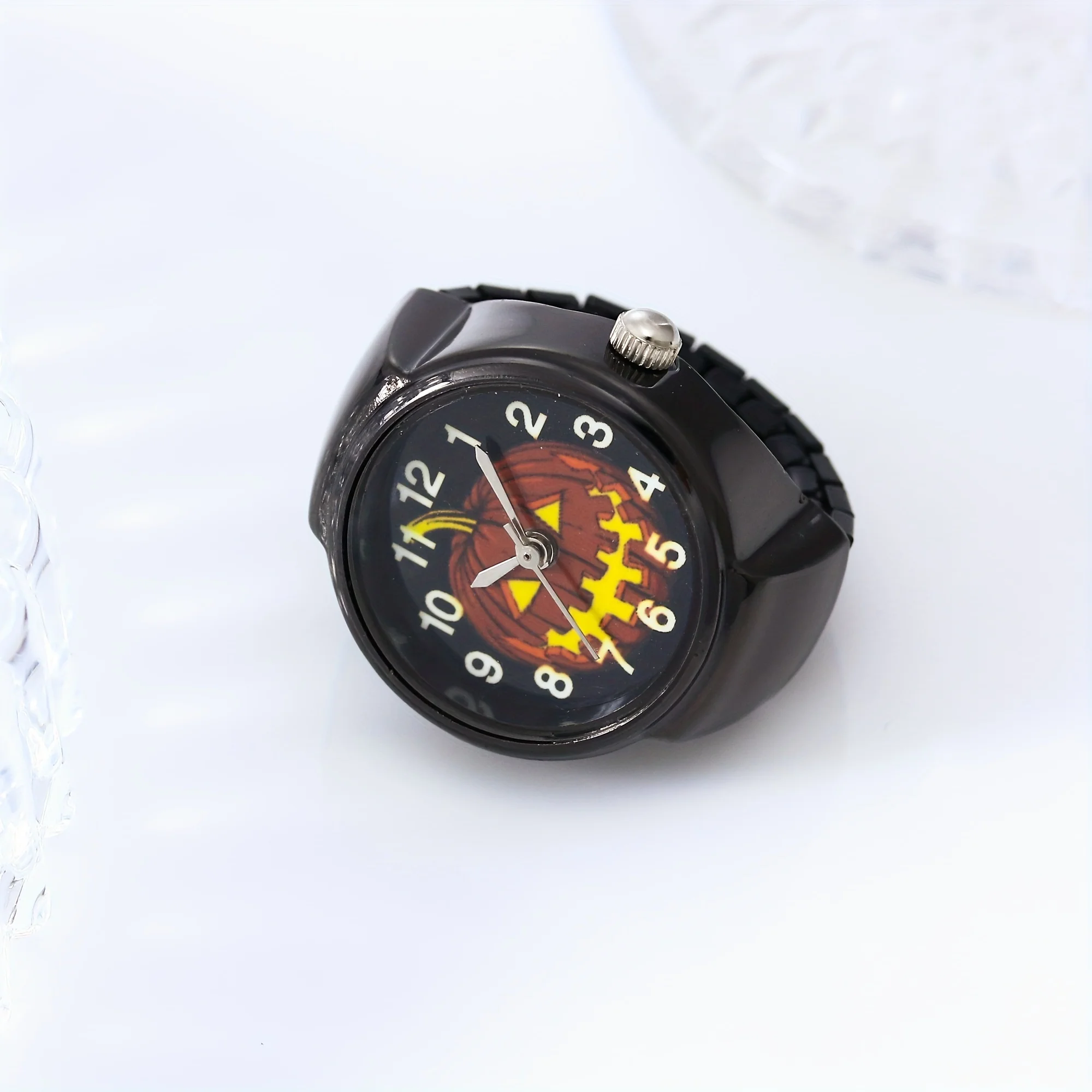 Dark Wind Pumpkin Skull Ring Watch Finger Watch Fashion Trend Big Pumpkin Lamp Watch