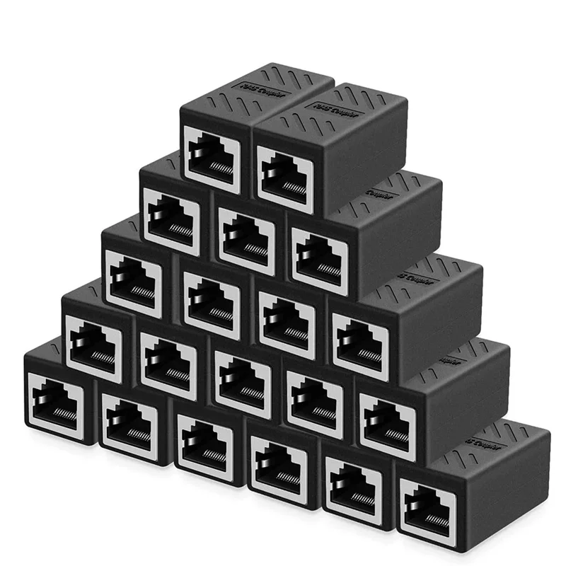 ABGN 20 قطعة موسع كابل إيثرنت ، مقرنة RJ45 Cat 5 Cat 6 Cat6a ، موصل موسع أنثى إلى أنثى مقرنة إيثرنت RJ45