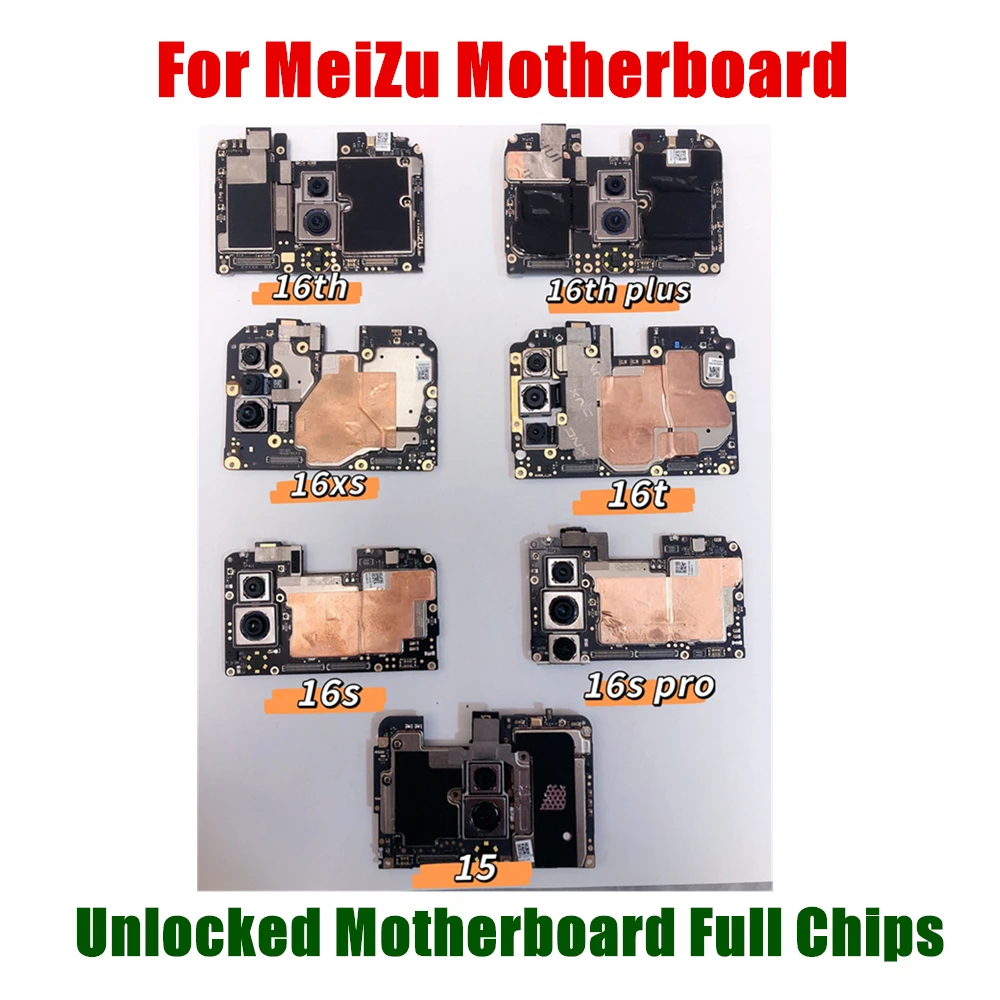 

Unlocked Electronic Panel Mainboard Motherboard Circuits With Firmware For Meizu 15 16 16p 16x 16xs 16t 16th 16s 16sp plus