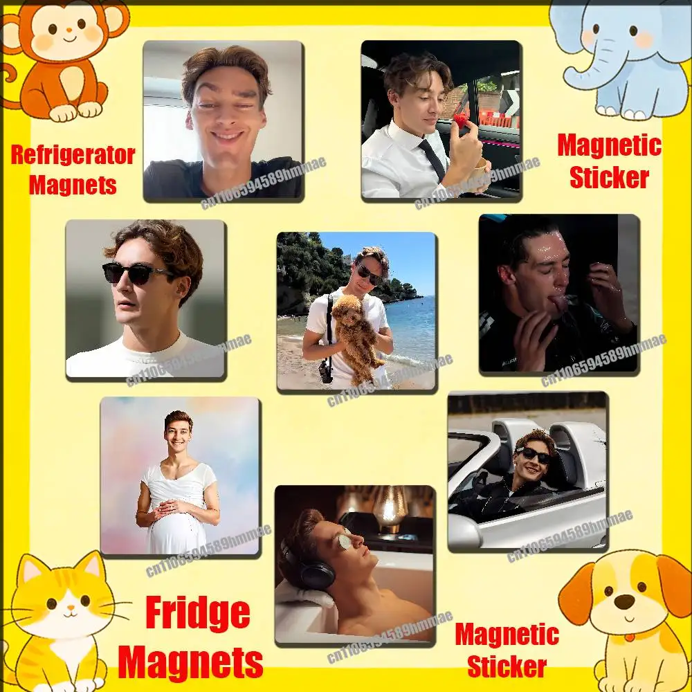 

For G-George Russell Britain Fridge Freezer Refrigerator Magnets Metal Cabinet Magnetic Sticker Cover Home