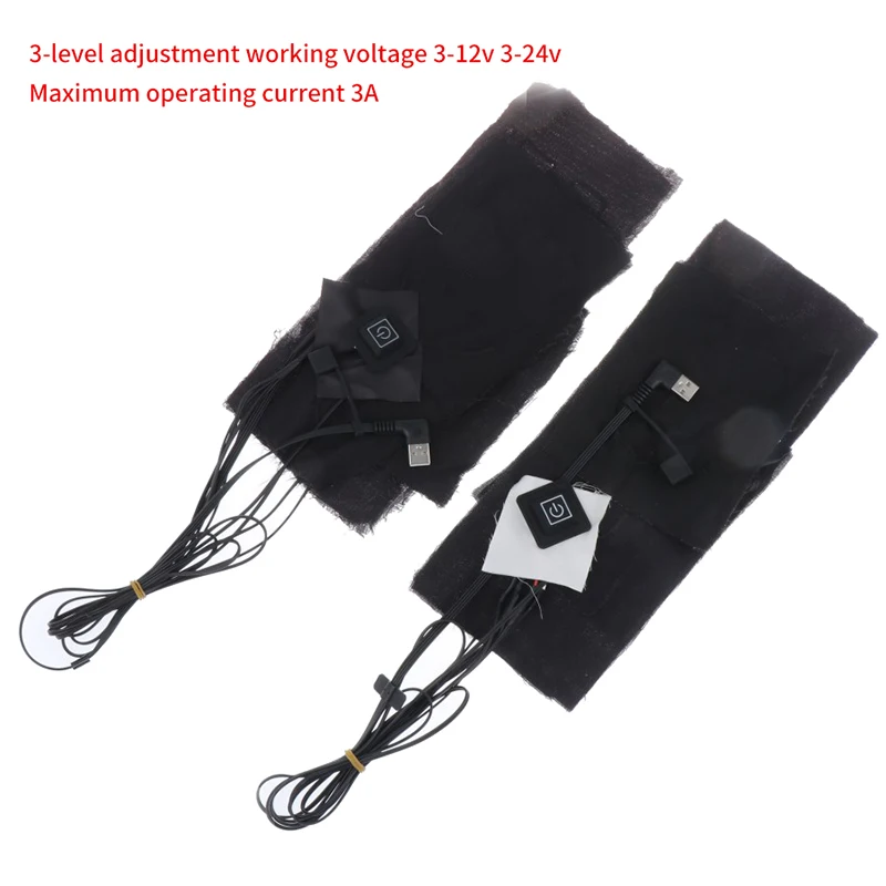 1 Set USB Electric Heated Jacket Heating Pad Outdoor Themal Warm Winter Heating Vest Pads for DIY Heated Clothing