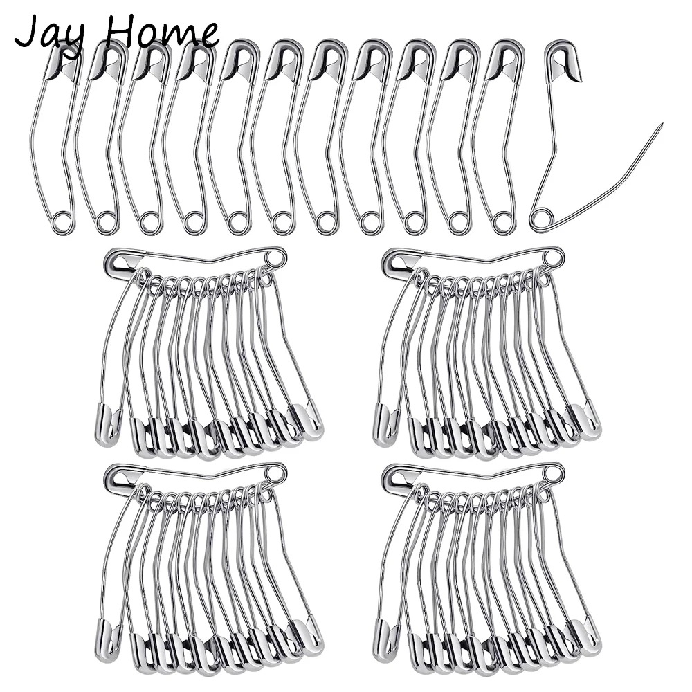 

30/50PCS 50MM Curved Safety Pins Quilting Curved Safety Pins Nickel-Plated Steel Quilting Basting Pins for Quilting and Knitting