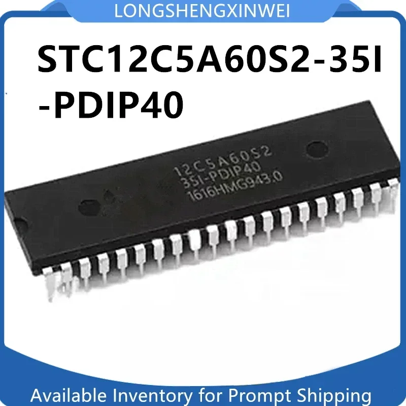 1PCS Single-chip Microcontroller Chip Directly Inserted Into STC12C5A60S2-35I-PDIP40 8051