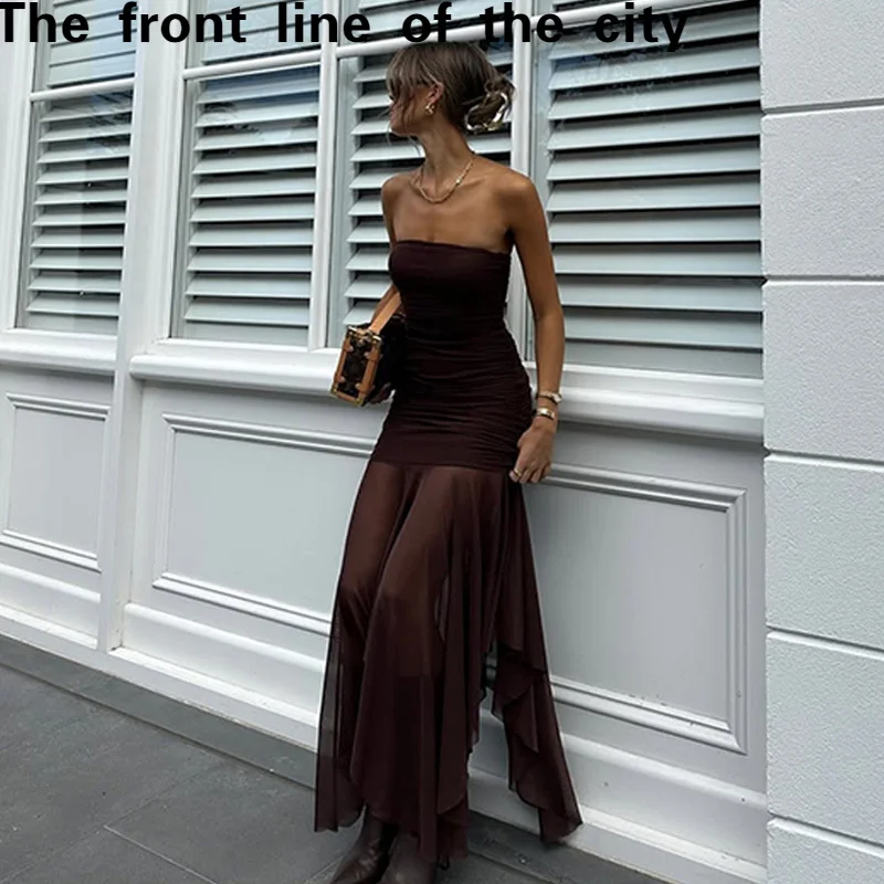 

Сексуальная кружевная облегающая юбка с подвесными бедрами Dr European Sle Me на одно плечо, необычная юбка из полиэстера, средняя талия