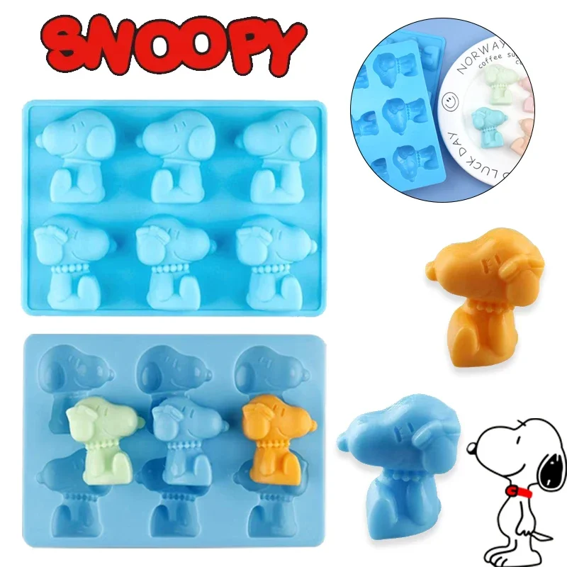 Snoopy moldes de silicone dos desenhos animados reutilizáveis molde de chocolate moldes de doces casa diy decoração do bolo molde de cozimento acessórios de cozinha